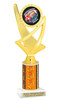 Homecoming theme trophy for you participants, courts, escorts and more. Numerous trophy heights available.  Choice of column color. ph107
