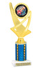 Homecoming theme trophy for you participants, courts, escorts and more. Numerous trophy heights available.  Choice of column color. ph107