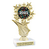 Christmas - Winter theme trophy.  Great for your for your Christmas-Winter themed pageants, contests and more.6" - 8" tall.  696