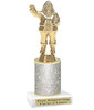 Santa theme Glitter trophy. Choice of column and trophy height.   Great for all of your holiday events and contests. 