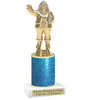 Santa theme Glitter trophy. Choice of column and trophy height.   Great for all of your holiday events and contests. 