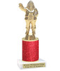 Santa theme Glitter trophy. Choice of column and trophy height.   Great for all of your holiday events and contests. 