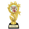 Reindeer trophy.  Great for your for your Christmas-Winter themed pageants, contests and more. 6" - 8" tall.  ph48