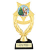 Reindeer trophy.  Great for your for your Christmas-Winter themed pageants, contests and more. 6.5" - 8.5" tall.  ph97