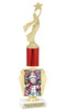 Holiday theme trophy. Choice of figure.  15" to 18" tall- Great for all of your holiday events and contests. R450-1