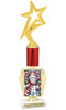 Holiday theme trophy. Choice of figure.  15" to 18" tall- Great for all of your holiday events and contests. R450-1