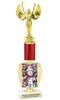Holiday theme trophy. Choice of figure.  15" to 18" tall- Great for all of your holiday events and contests. R450-1