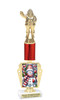Holiday theme trophy. Choice of figure.  15" to 18" tall- Great for all of your holiday events and contests. R450-1
