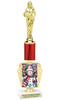 Holiday theme trophy. Choice of figure.  15" to 18" tall- Great for all of your holiday events and contests. R450-1