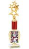 Holiday theme trophy. Choice of figure.  15" to 18" tall- Great for all of your holiday events and contests. R450-1