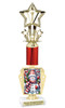 Holiday theme trophy. Choice of figure.  15" to 18" tall- Great for all of your holiday events and contests. R450-1