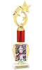 Holiday theme trophy. Choice of figure.  15" to 18" tall- Great for all of your holiday events and contests. R450-1