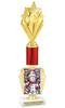 Holiday theme trophy. Choice of figure.  15" to 18" tall- Great for all of your holiday events and contests. R450-1