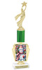 Holiday theme trophy. Choice of figure.  15" to 18" tall- Great for all of your holiday events and contests. R450-2