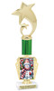 Holiday theme trophy. Choice of figure.  15" to 18" tall- Great for all of your holiday events and contests. R450-2