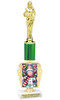 Holiday theme trophy. Choice of figure.  15" to 18" tall- Great for all of your holiday events and contests. R450-2