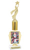 Holiday theme trophy. Choice of figure.  15" to 18" tall- Great for all of your holiday events and contests. R450-3
