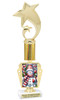 Holiday theme trophy. Choice of figure.  15" to 18" tall- Great for all of your holiday events and contests. R450-3