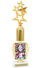 Holiday theme trophy. Choice of figure.  15" to 18" tall- Great for all of your holiday events and contests. R450-3