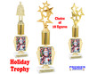 Holiday theme trophy. Choice of figure.  15" to 18" tall- Great for all of your holiday events and contests. R450-3