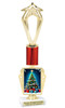 Holiday theme trophy. Choice of figure.  15" to 18" tall- Great for all of your holiday events and contests. R450-4