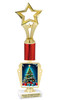 Holiday theme trophy. Choice of figure.  15" to 18" tall- Great for all of your holiday events and contests. R450-4