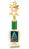 Holiday theme trophy. Choice of figure.  15" to 18" tall- Great for all of your holiday events and contests. R450-5
