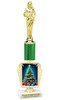 Holiday theme trophy. Choice of figure.  15" to 18" tall- Great for all of your holiday events and contests. R450-5