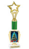 Holiday theme trophy. Choice of figure.  15" to 18" tall- Great for all of your holiday events and contests. R450-5