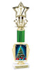 Holiday theme trophy. Choice of figure.  15" to 18" tall- Great for all of your holiday events and contests. R450-5