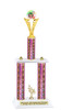Festive 2 column trophy for your  Holiday Events, Reindeer Runs,  Contests and more.  Choice of trophy height and column color.  91546