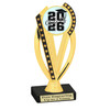 Graduation theme trophy. Celebrate their achievement with this beautiful trophy! 6" to 8" tall with choice of base.  ph76