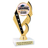 Graduation theme trophy. Celebrate their achievement with this beautiful trophy! 6" to 8" tall with choice of base.  ph104