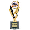 Graduation theme trophy. Celebrate their achievement with this beautiful trophy! 6" to 8" tall with choice of base.  ph104