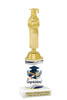 Graduation theme trophy. Celebrate their achievement with this beautiful trophy! Male or Female figure.  Design 1