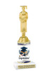 Graduation theme trophy. Celebrate their achievement with this beautiful trophy! Male or Female figure.  Design 1