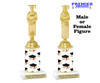 Graduation theme trophy. Celebrate their achievement with this beautiful trophy! Male or Female figure.  Design 4