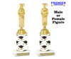 Graduation theme trophy. Celebrate their achievement with this beautiful trophy! Male or Female figure.  Design 5