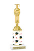 Graduation theme trophy. Celebrate their achievement with this beautiful trophy! Male or Female figure.  Design 6