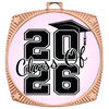 Graduation theme medal. Celebrate their achievement! Choice of gold, silver or bronze finish.  929-2