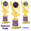 Mardi Gras trophy.   Great trophy for your Mardi Gras events, costume contests, pageants and more.  ph107