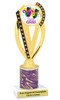 Mardi Gras trophy.   Great trophy for your Mardi Gras events, costume contests, pageants and more.  ph76