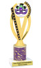 Mardi Gras trophy.   Great trophy for your Mardi Gras events, costume contests, pageants and more.  ph76