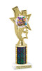 Mardi Gras trophy.   Great trophy for your Mardi Gras events, costume contests, pageants and more.  ph81