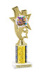Mardi Gras trophy.   Great trophy for your Mardi Gras events, costume contests, pageants and more.  ph81