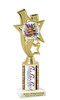 Mardi Gras trophy.   Great trophy for your Mardi Gras events, costume contests, pageants and more.  ph81