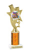 Mardi Gras trophy.   Great trophy for your Mardi Gras events, costume contests, pageants and more.  ph81