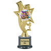 Mardi Gras Theme trophy.  Great trophy for your pageants, events, contests and more!   ph81