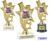 Mardi Gras Theme trophy.  Great trophy for your pageants, events, contests and more!   ph81
