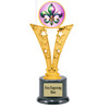 Mardi Gras Theme trophy.  Great trophy for your pageants, events, contests and more!   91546